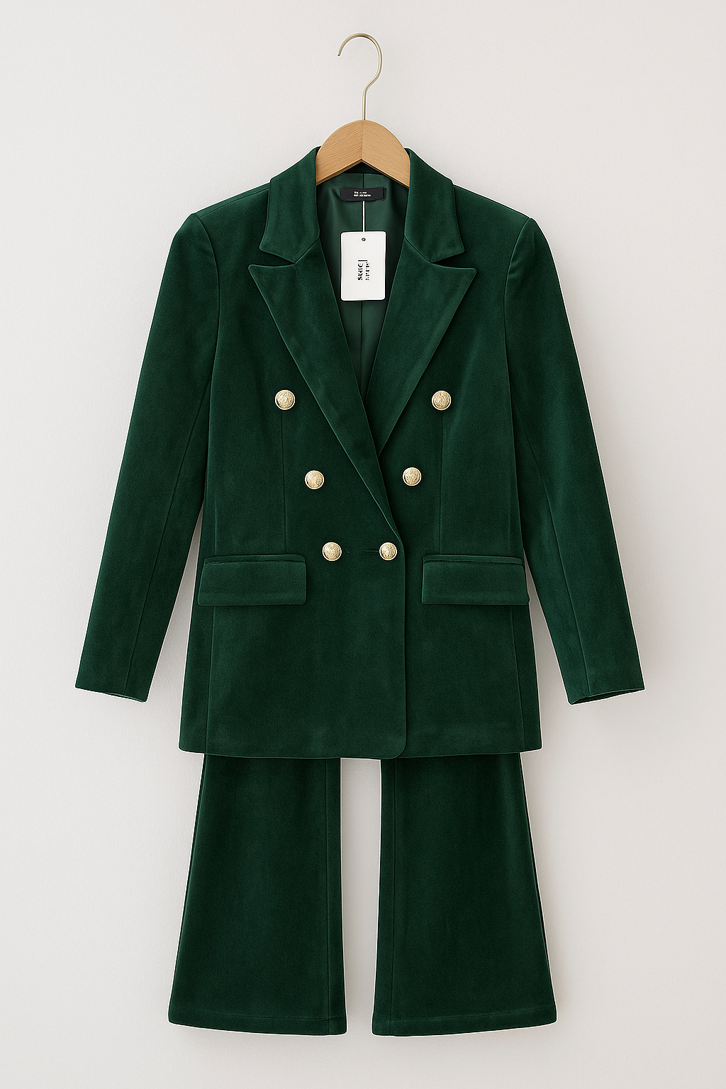 Dimitra – Velvet Double Breasted Blazer Sæt