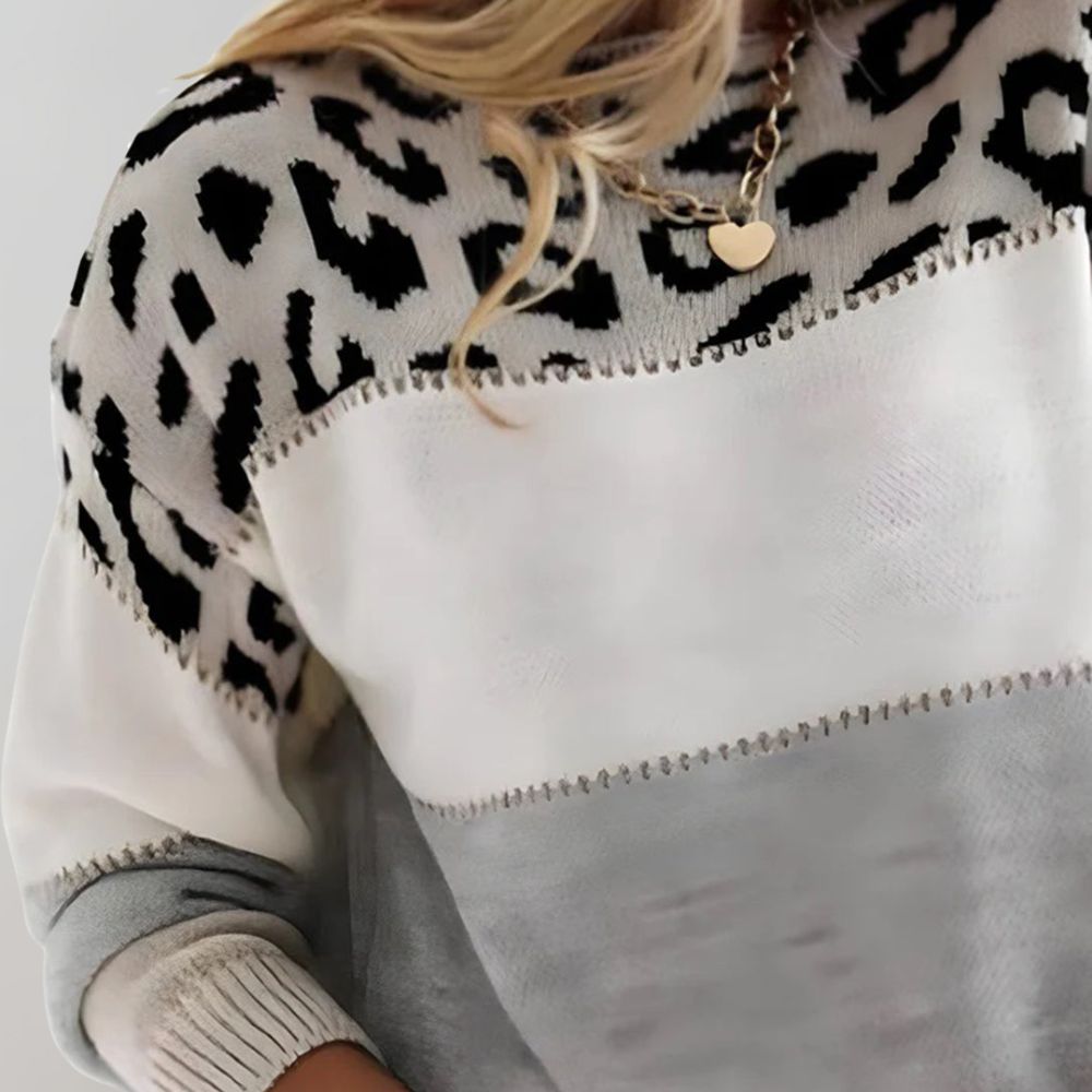 Pascaline | Leopardmønstret Casual Sweater