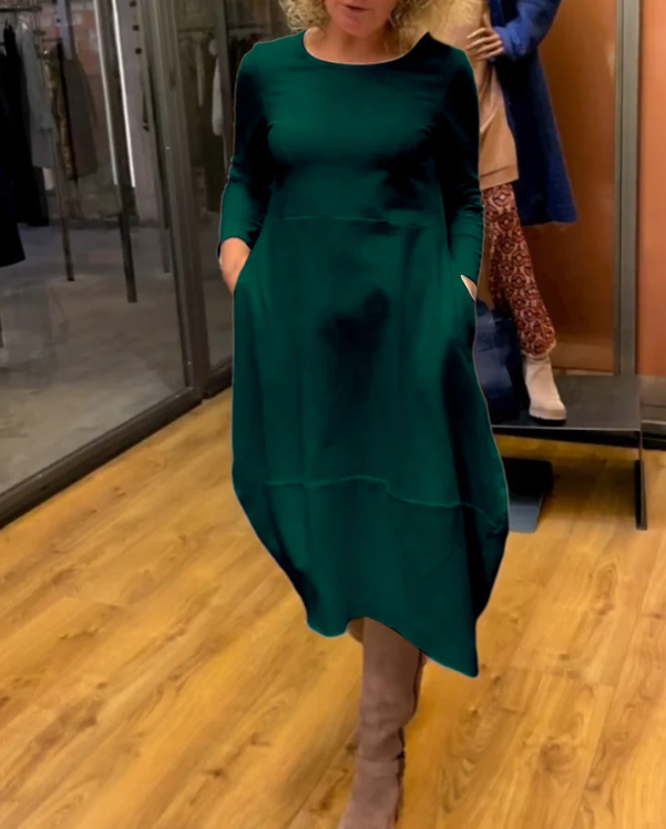 Jenna | Midikjole med Lommer