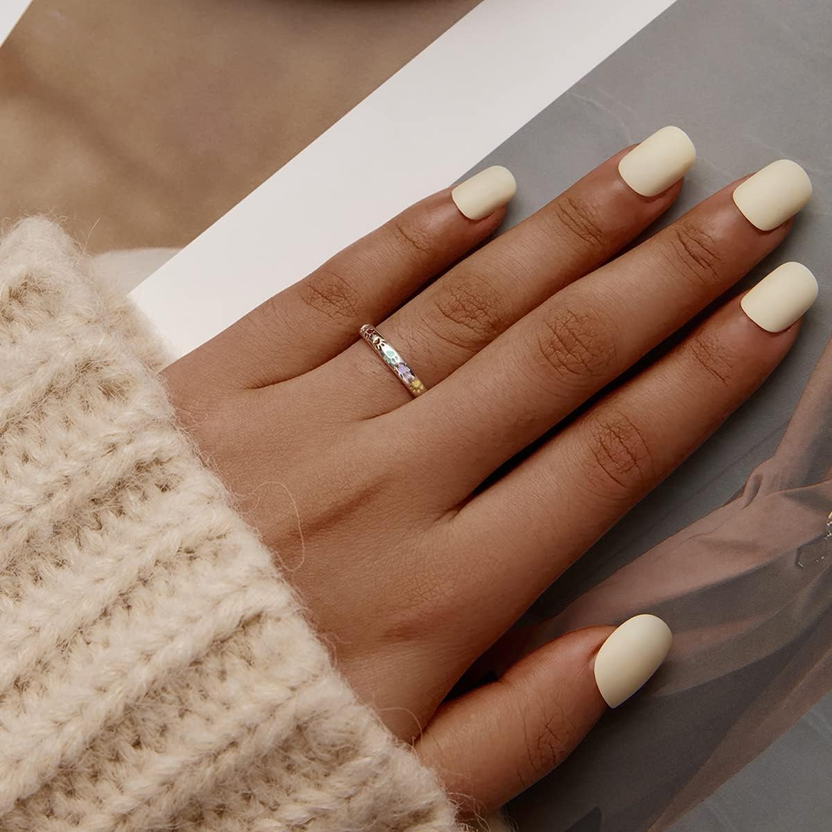 Sterling sølvring med poteformet design