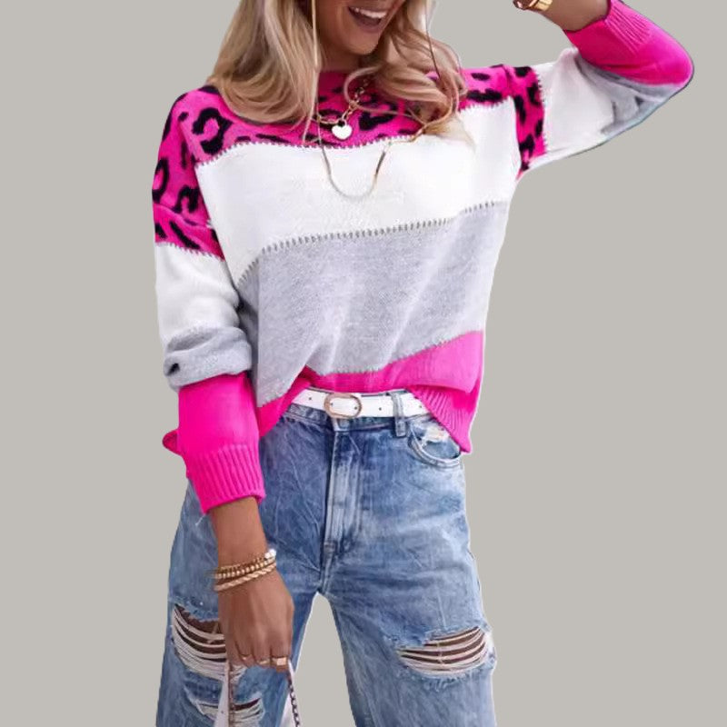 Pascaline | Leopardmønstret Casual Sweater