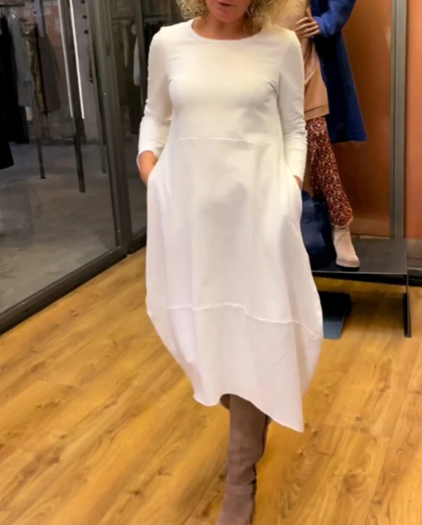 Jenna | Midikjole med Lommer