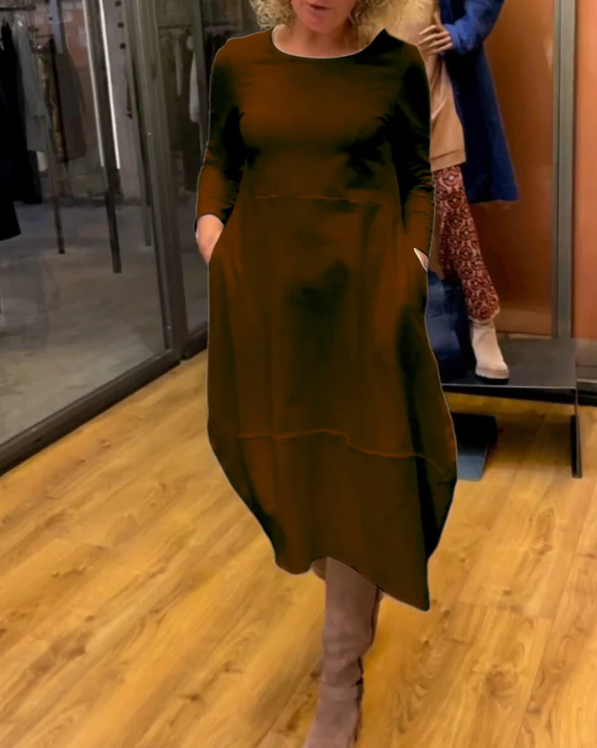 Jenna | Midikjole med Lommer