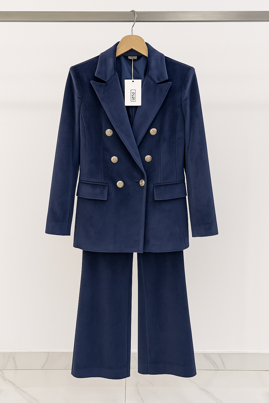 Dimitra – Velvet Double Breasted Blazer Sæt